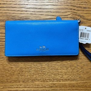 SLIM WALLET IN COLORBLOCK CROSSGRAIN LEATHER (COACH F53778)